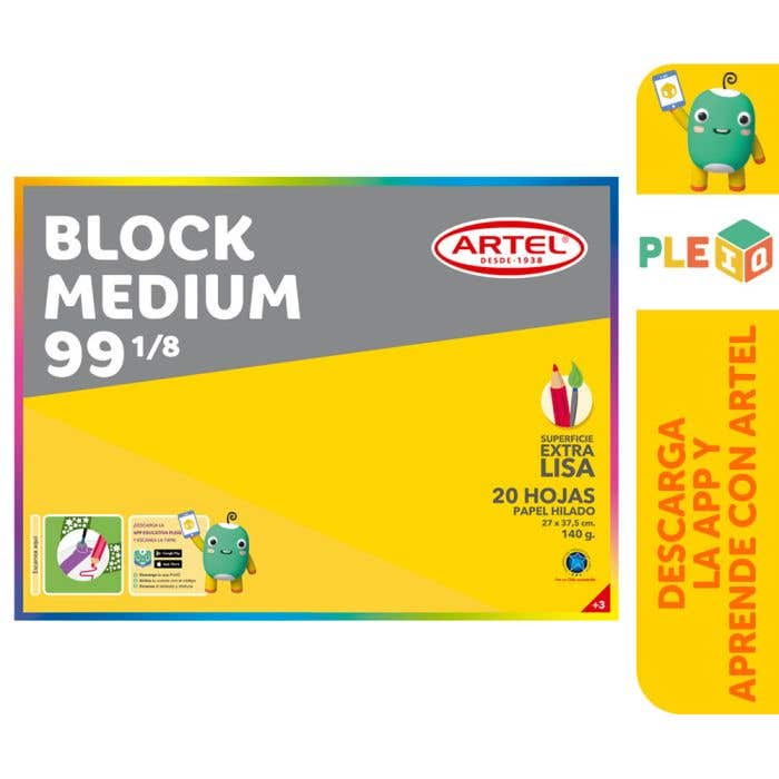 Block Medium 99 1/8 20 hojas Artel
