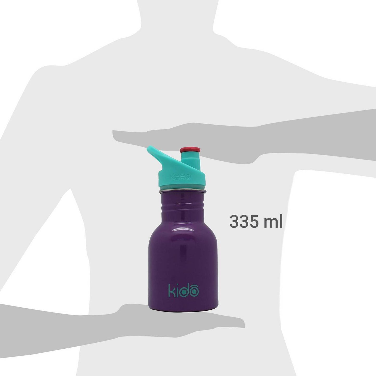 Botella Metálica Niño Keep Kido Morada 335 ml