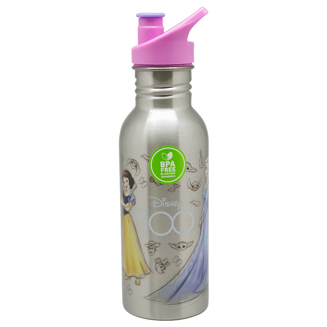 Botella metálica Disney 100 Rosada 600 ml