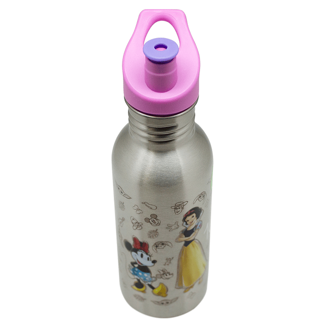 Botella metálica Disney 100 Rosada 600 ml