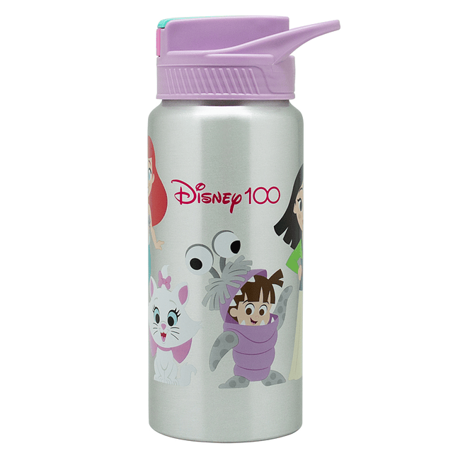 Botella metálica Disney 100 Rosada 600 ml