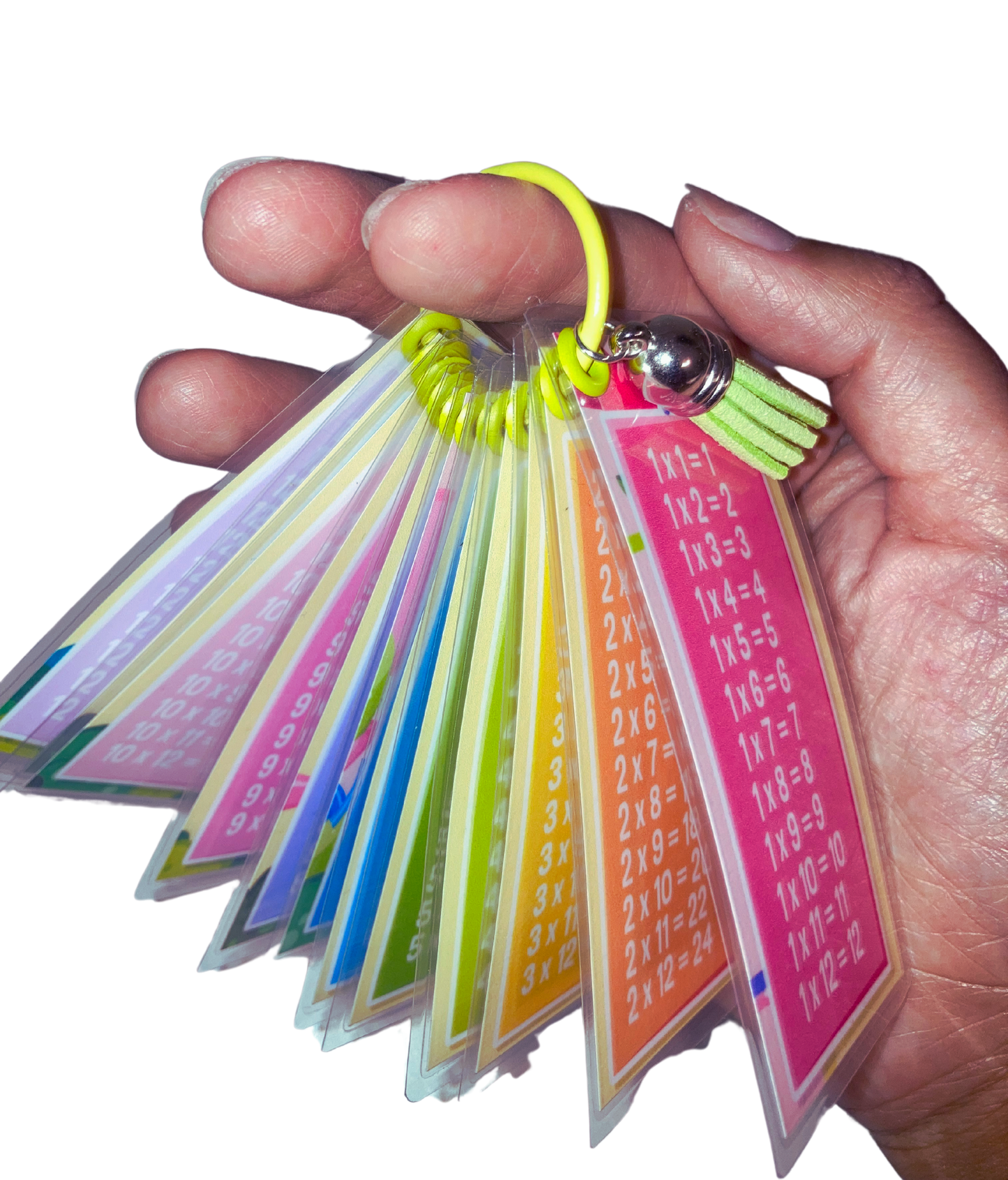 Llavero tablas de multiplicar Amarillo