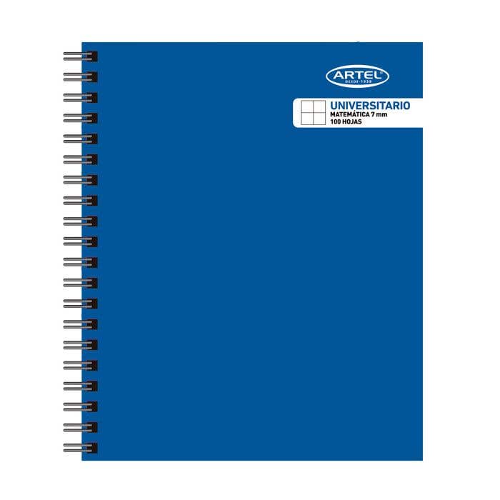 Cuaderno universitario Matemáticas 7 mm. 100 hojas Artel