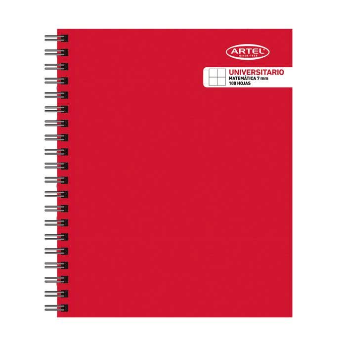 Cuaderno universitario Matemáticas 7 mm. 100 hojas Artel