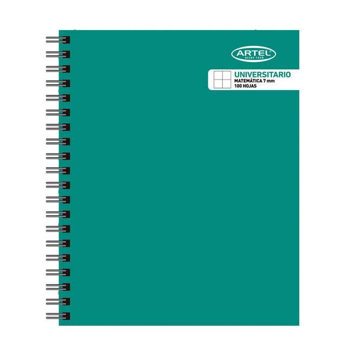 Cuaderno universitario Matemáticas 7 mm. 100 hojas Artel