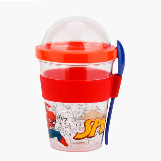 Vaso Yogurt Cereal Cuchara Disney Spiderman