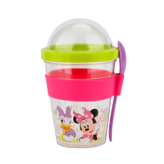 Vaso Yogurt Cereal Cuchara Disney Minnie