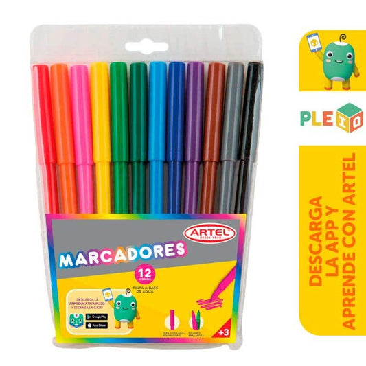 Estuche 12 Marcadores Artel