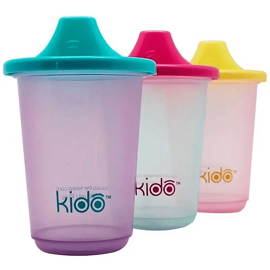 Set 3 vasos reutilizables Keep Kido 300 ml