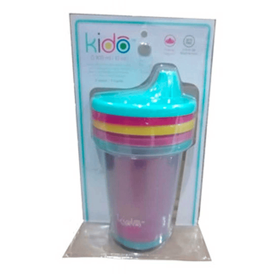 Set 3 vasos reutilizables Keep Kido 300 ml