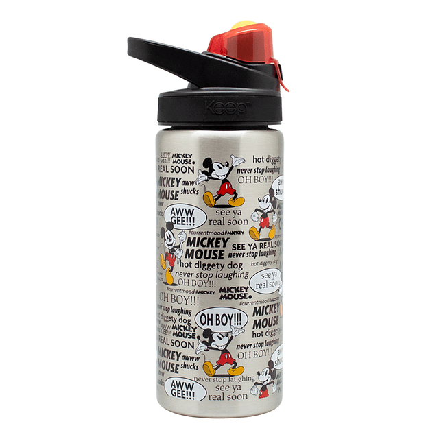 Botella metálica con mango Disney Mickey Mouse 600 ml