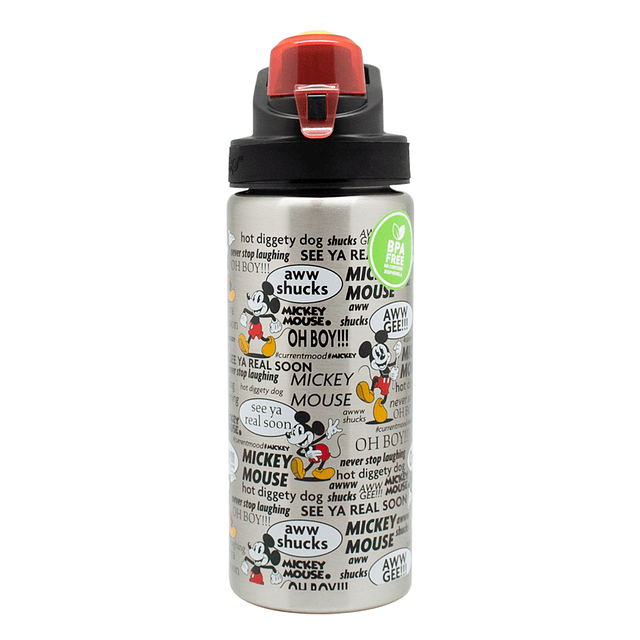 Botella metálica con mango Disney Mickey Mouse 600 ml