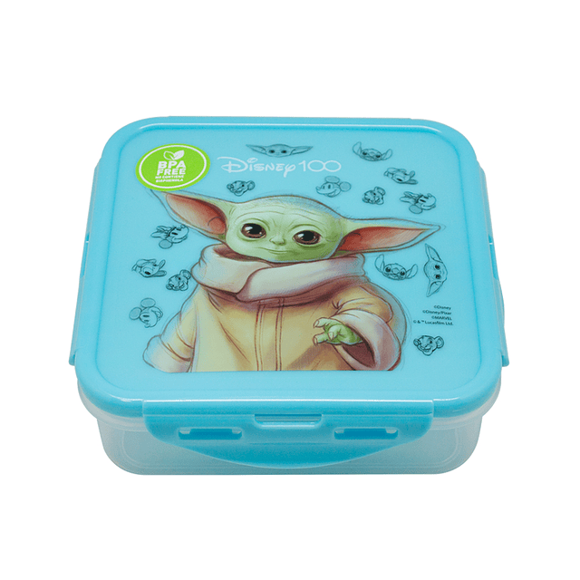 Set escolar pote hermético + botella Disney 100 Celeste