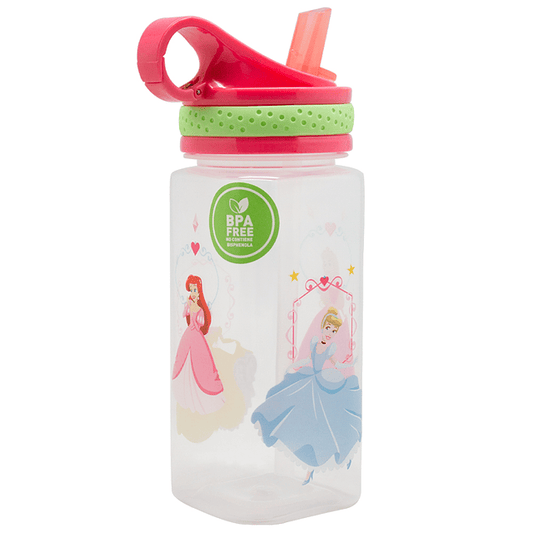 Botella hermética cuadrada Disney Princesas 500 ml