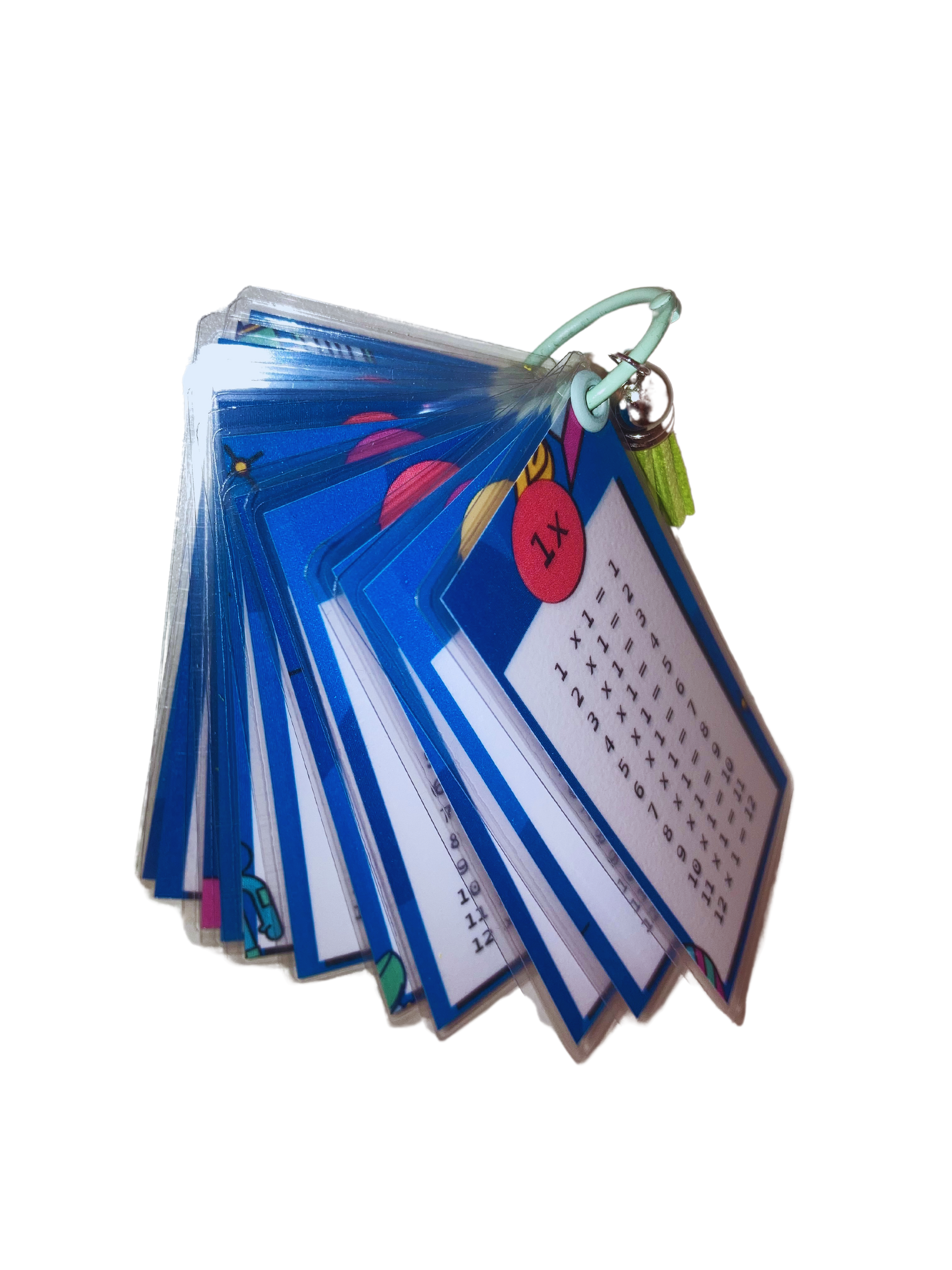Llavero tablas de multiplicar Azul