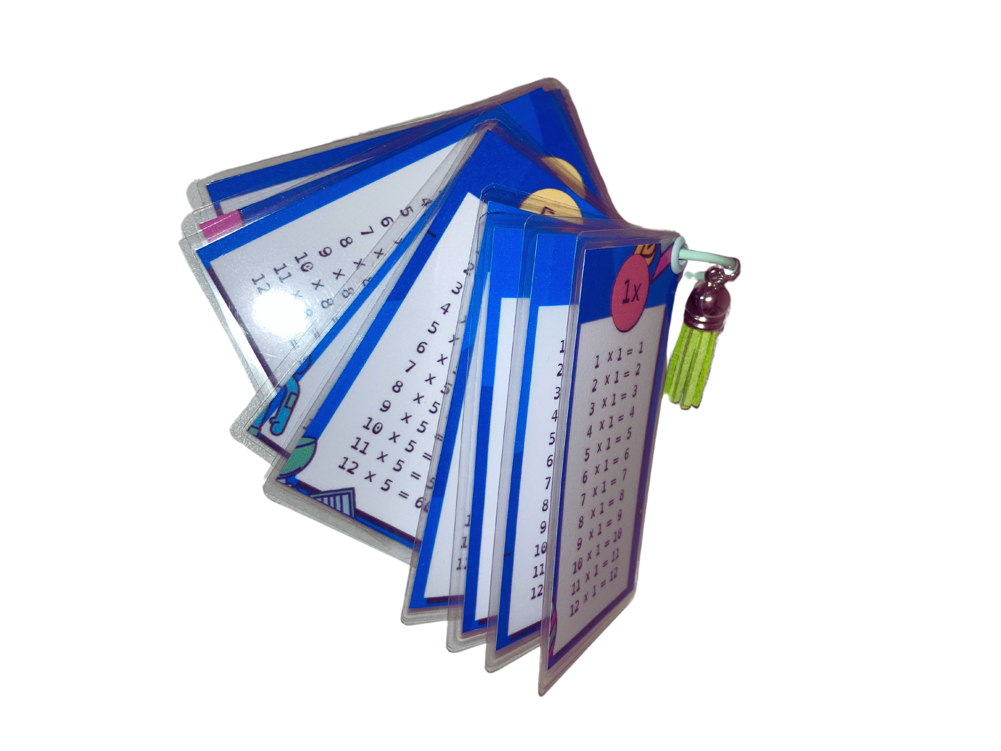 Llavero tablas de multiplicar Azul