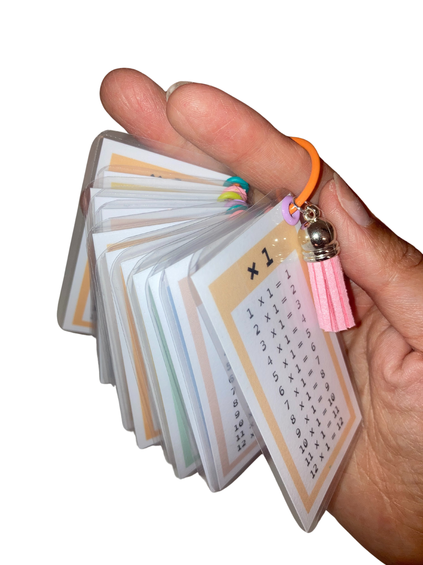 Llavero tablas de multiplicar Naranjo