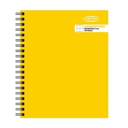 Cuaderno universitario Matemáticas 7 mm. 100 hojas Artel