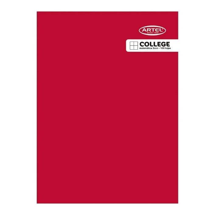 Cuaderno college Matemáticas 7 mm. 100 hojas Artel